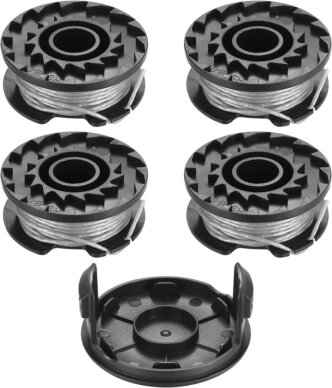 Fulushouxi 4 Pcs Strimmer Wire Replacement Strimmer Spool Fit for Bosch 23 SL 26 SL, Trimmer Spools Cutting Spool Strimmer Line for EasyGrassCut 18 23 26 18-230 18-260, Parts F016800569 F016800385