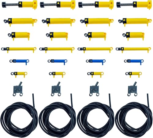 32 piezas neumáticas, bomba neumática, bomba neumática, bomba de mano, cilindro neumático, tubo neumático, paquete neumático compatible con Lego