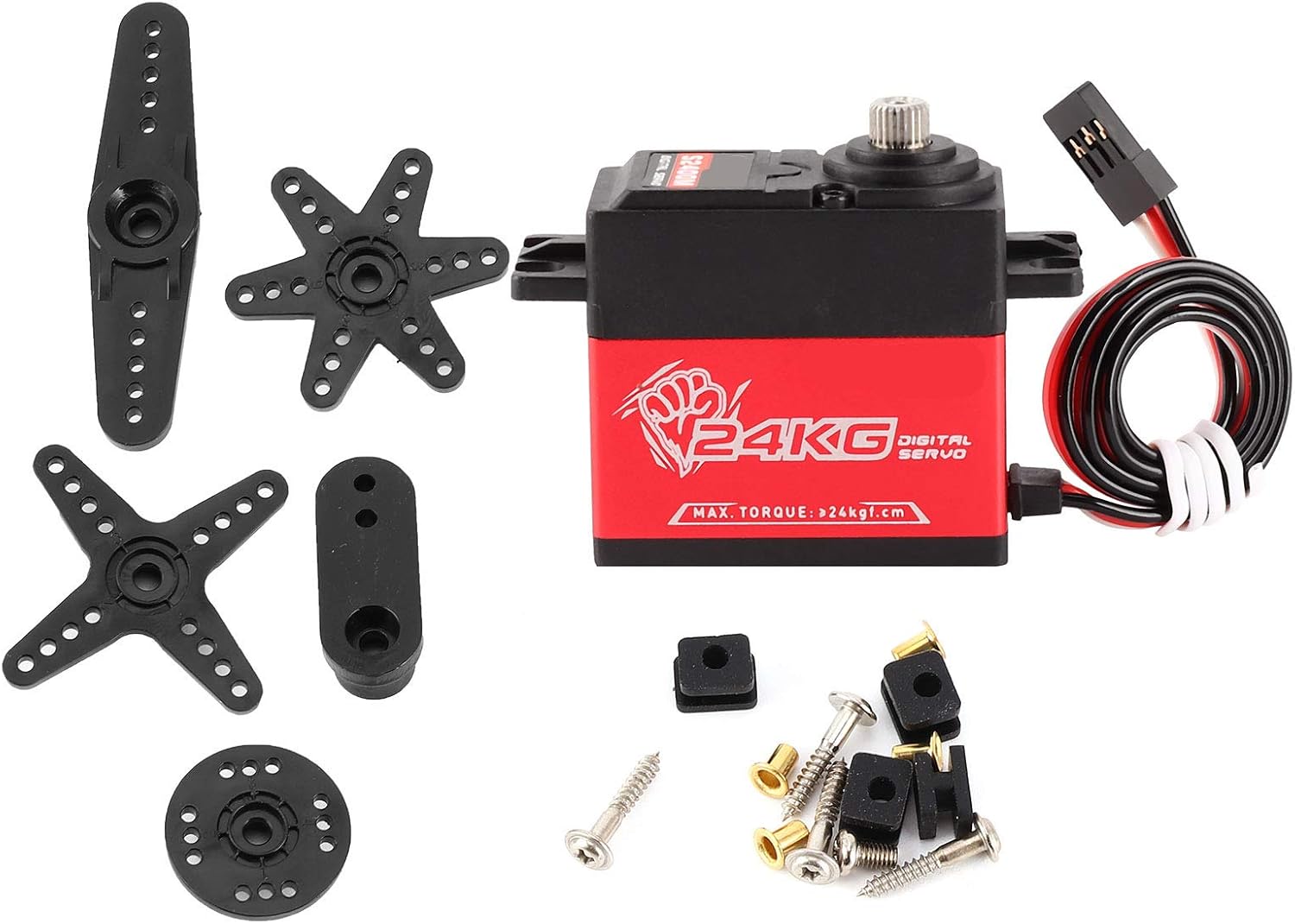 Digital Servo Motor, S2400m 24kg Rc Gear Low Noise Low Power Consumption Servo