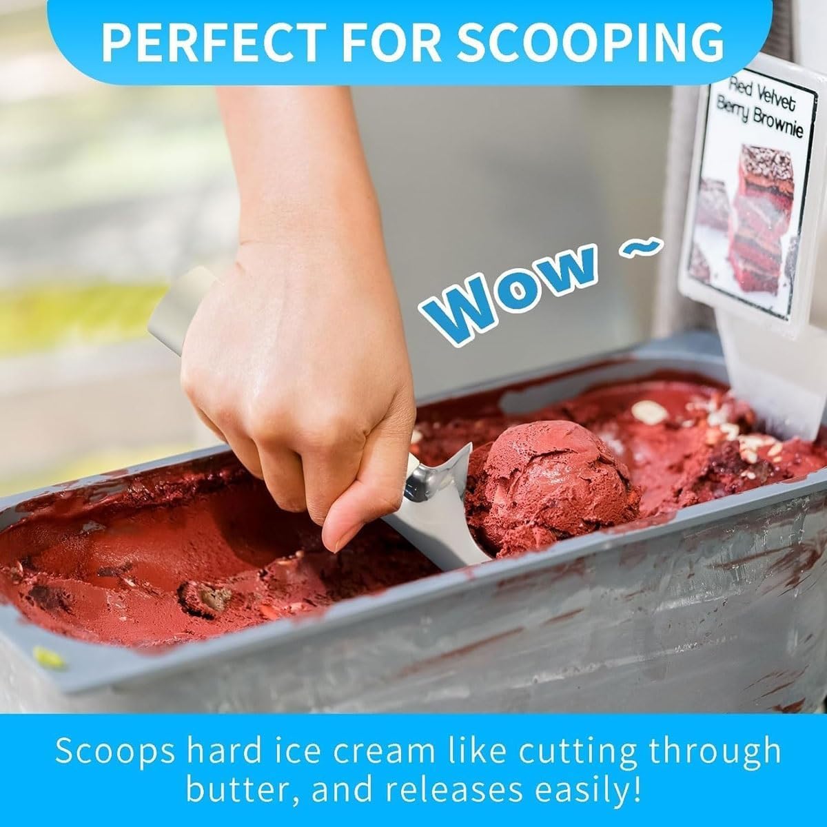 Cuchara eléctrica recargable para helado, cuchara termostática calentada de 2 onzas, impermeable IP67, fácil de limpiar, para todas las edades