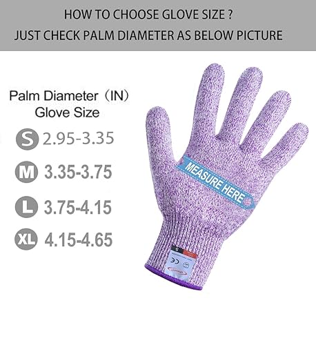 Vista 31 de Guantes de corte, 1 par de guantes resistentes a los cortes de grado alimenticio, guantes resistentes a cortes para cocina, pelado de ostras, Gris