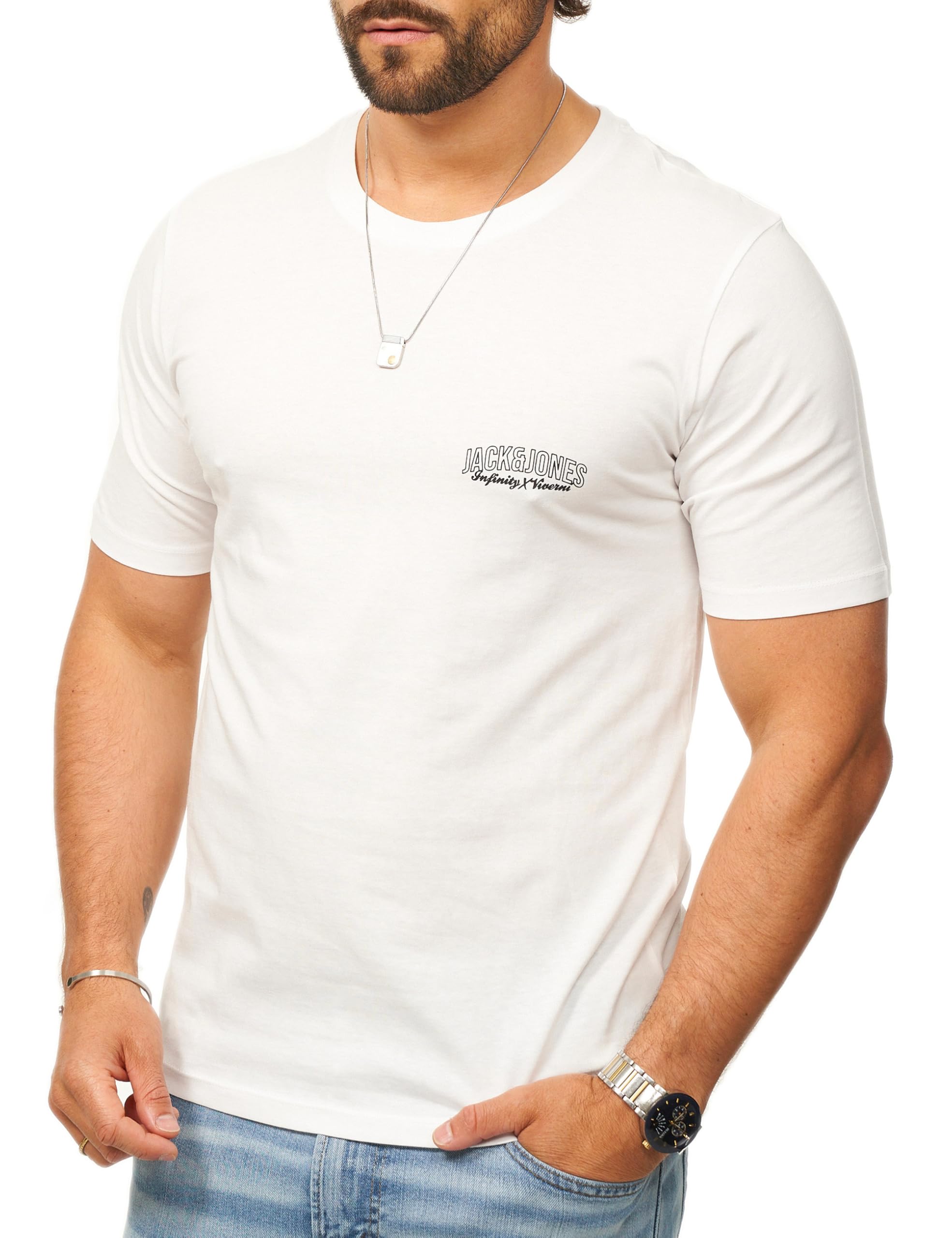 JACK & JONES Herren T-Shirt Infinity O-Neck Shirt Kurzarmshirt