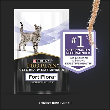 Purina Pro Plan Veterinary Supplements FortiFlora Cat Probiotic Supplement for Cats with Diarrhea 30 ct. Box (Pack of 2)