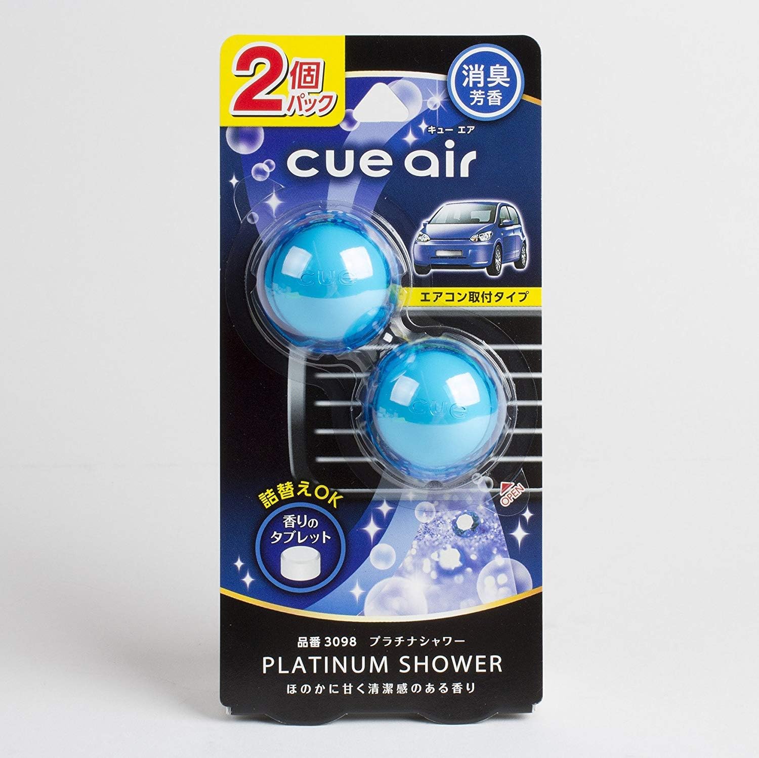 Cue Clip on Air Freshener (Platinum Shower)