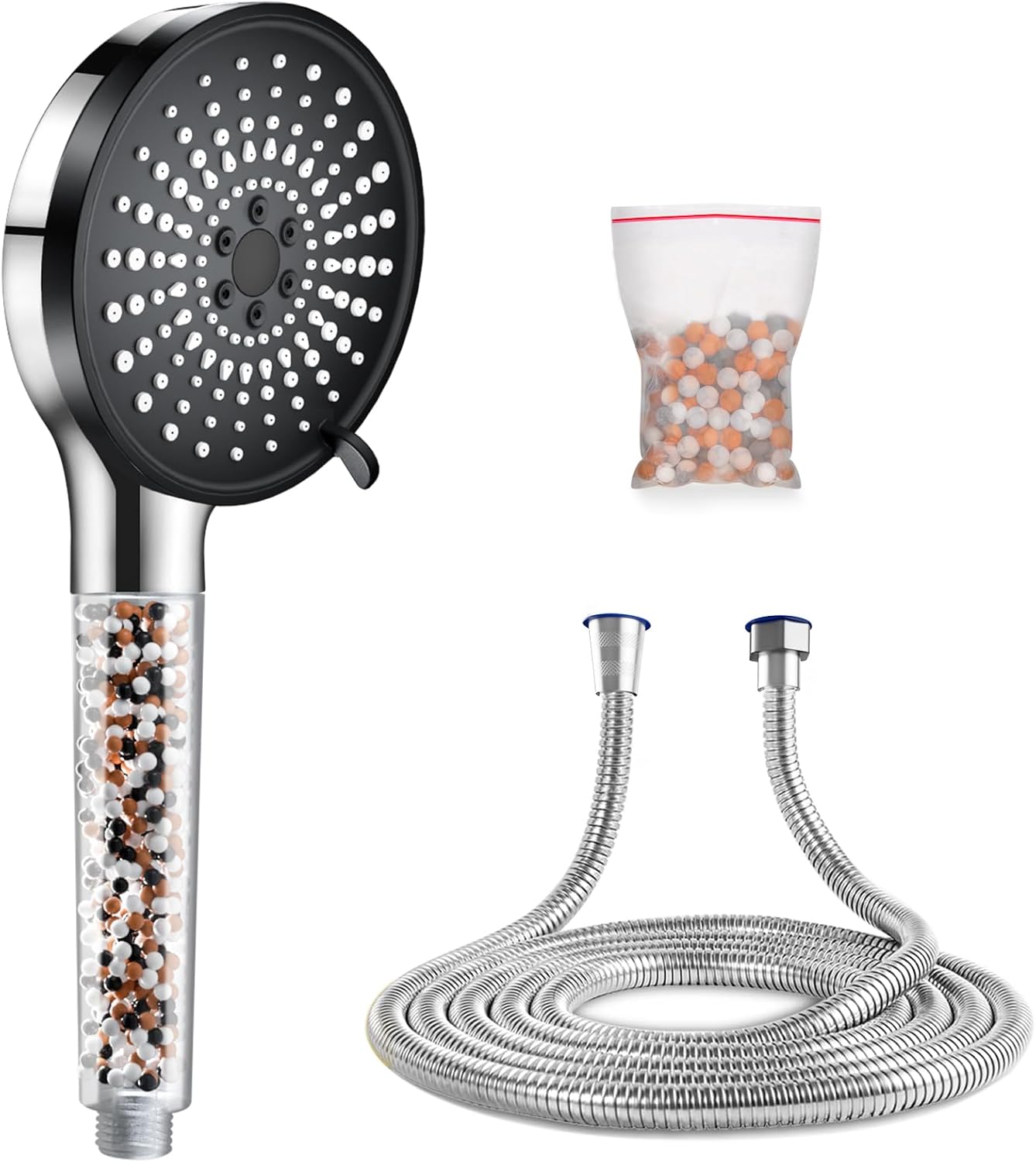 Water Softener Shower Head, Shower Head, Shower Head with Hose, Shower 5 Spray Modes, Wimaha