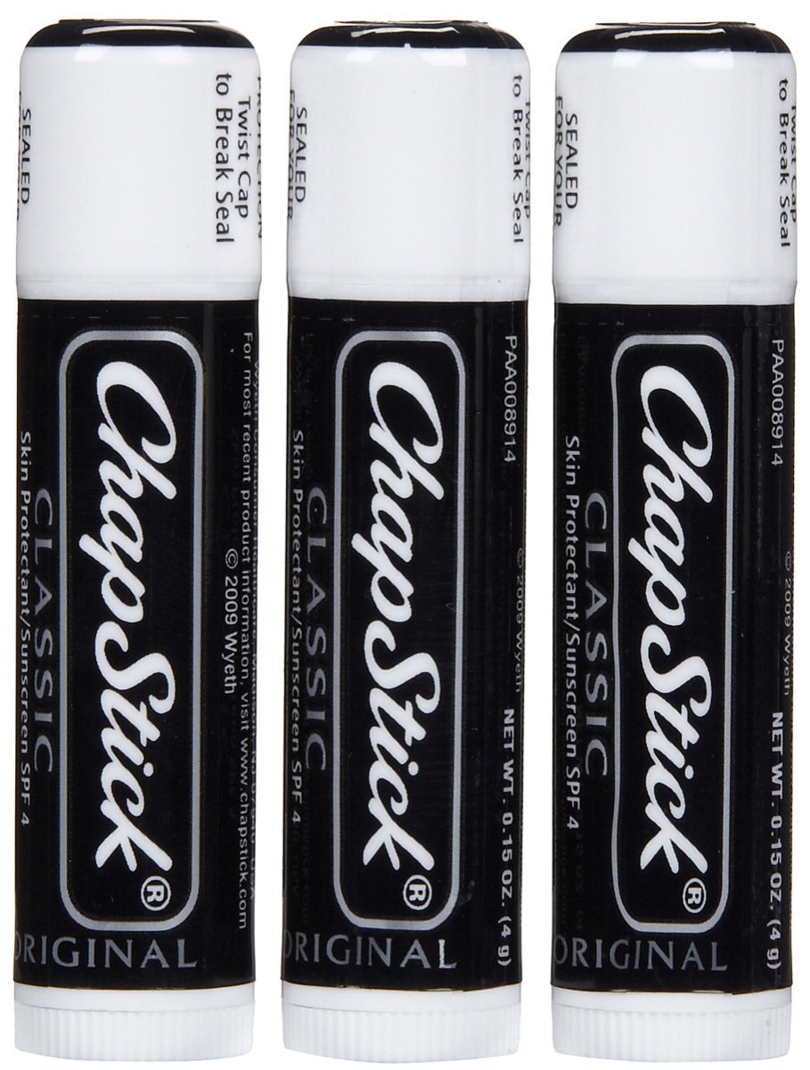 ChapStick Classic Skin Protectant Flavored Lip Balm Tube 3 Count Pack of 1