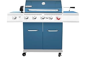 Royal Gourmet: 5-Burner Gas Grill with Rotisserie, Sear & Side Burners for Barbeques