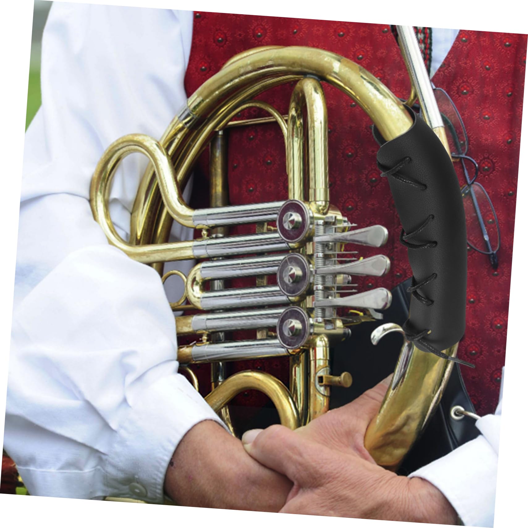 BESPORTBLE French Horn Accessory Leather Guard Non-skid Grip Comfortable Hand Cover