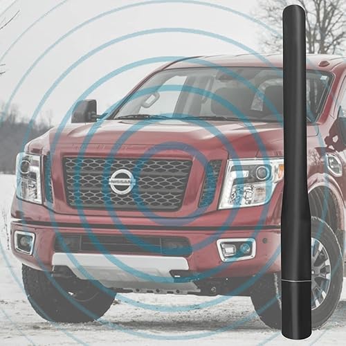 Miniatura 4 de Antena de radio de aluminio de 4 pulgadas para Nissan Titan (2004-2018), reemplazo del mástil de antena Nissan Titan