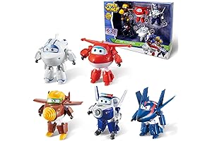 Super Wings 5" Transforming Jett, Paul, Todd, Astra & Chase 5-figure Set