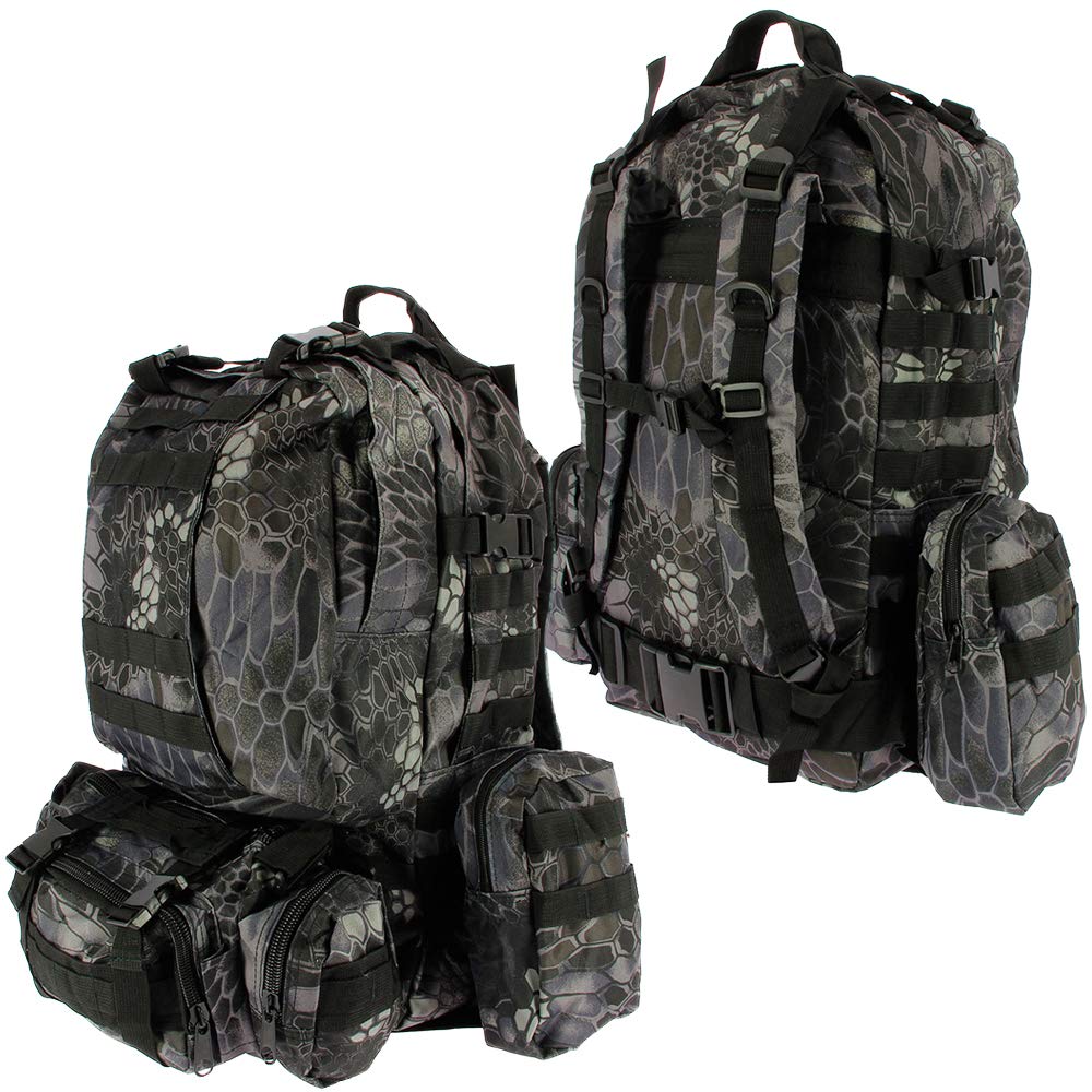 GOLAN 50L Modular Molle Tactical 3 Day Assault Military Army Rucksack Backpack Camping Bag + Detachable Shoulder Bag