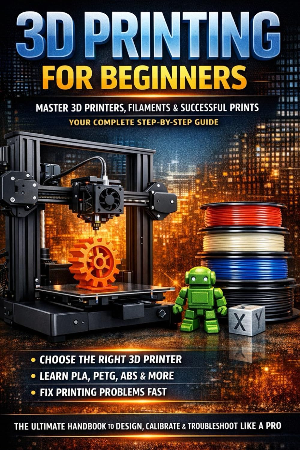 3D Printing for Beginners: The Complete Step-by-Step Guide to 3D Printers, Filaments, Settings, Troubleshooting and Successful First Prints