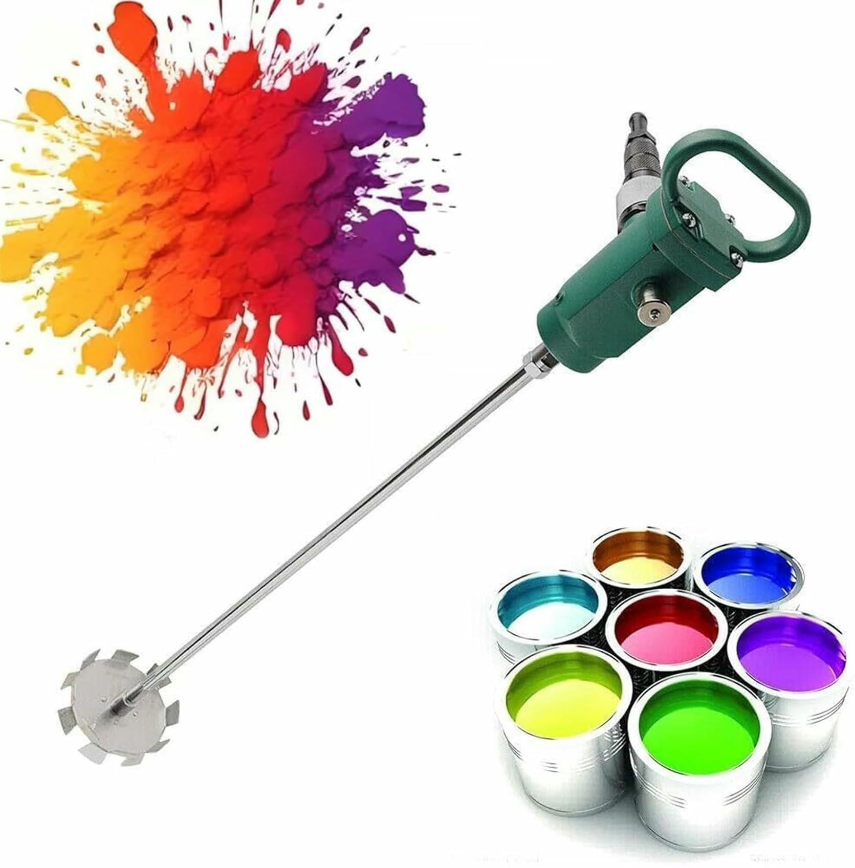 Mélangeur pneumatique de peinture portable avec support et palette