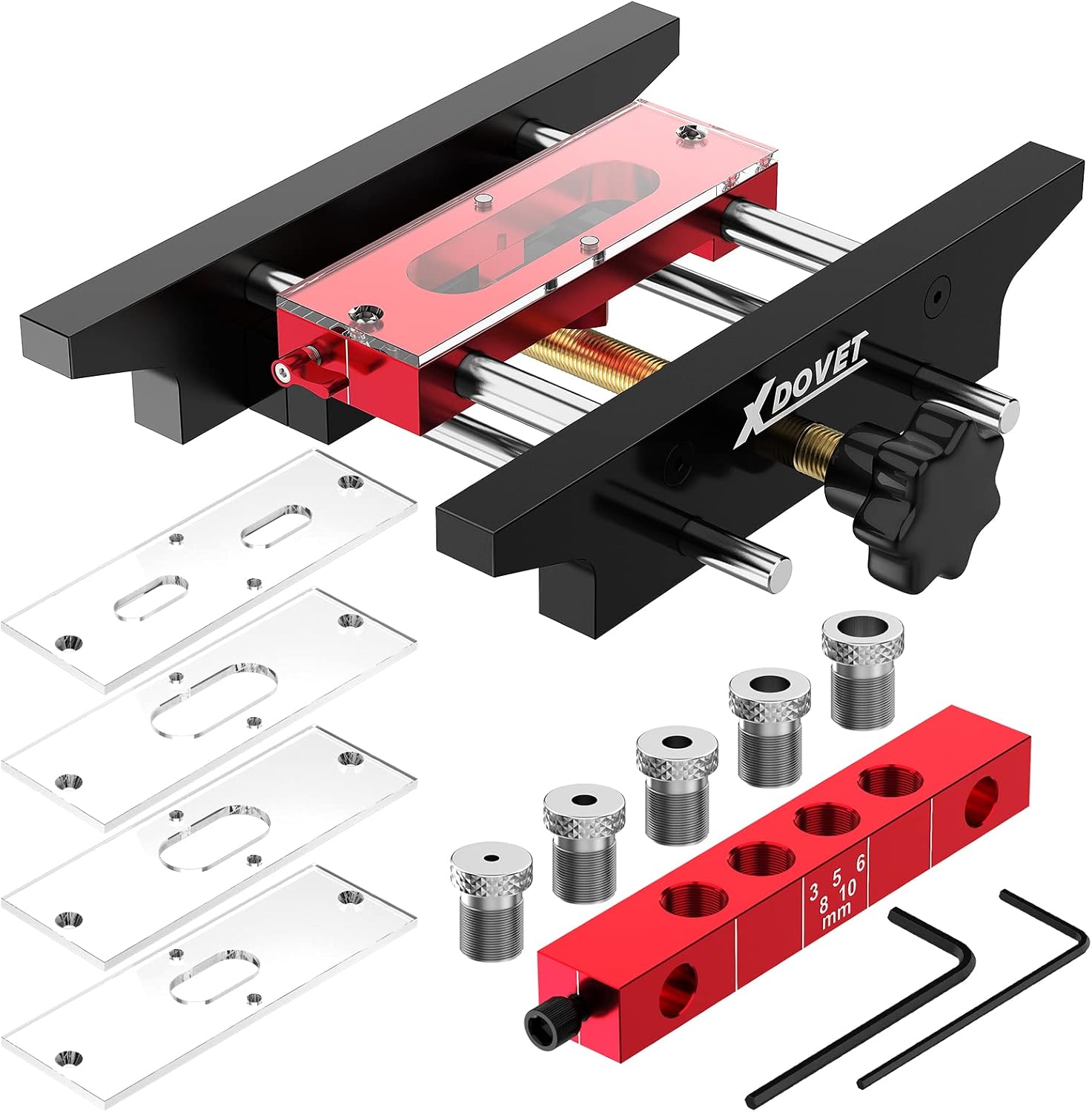 XDOVET 2 In 1 Mortise Tenon Jig Pocket Hole Jig Woodworking Self Center