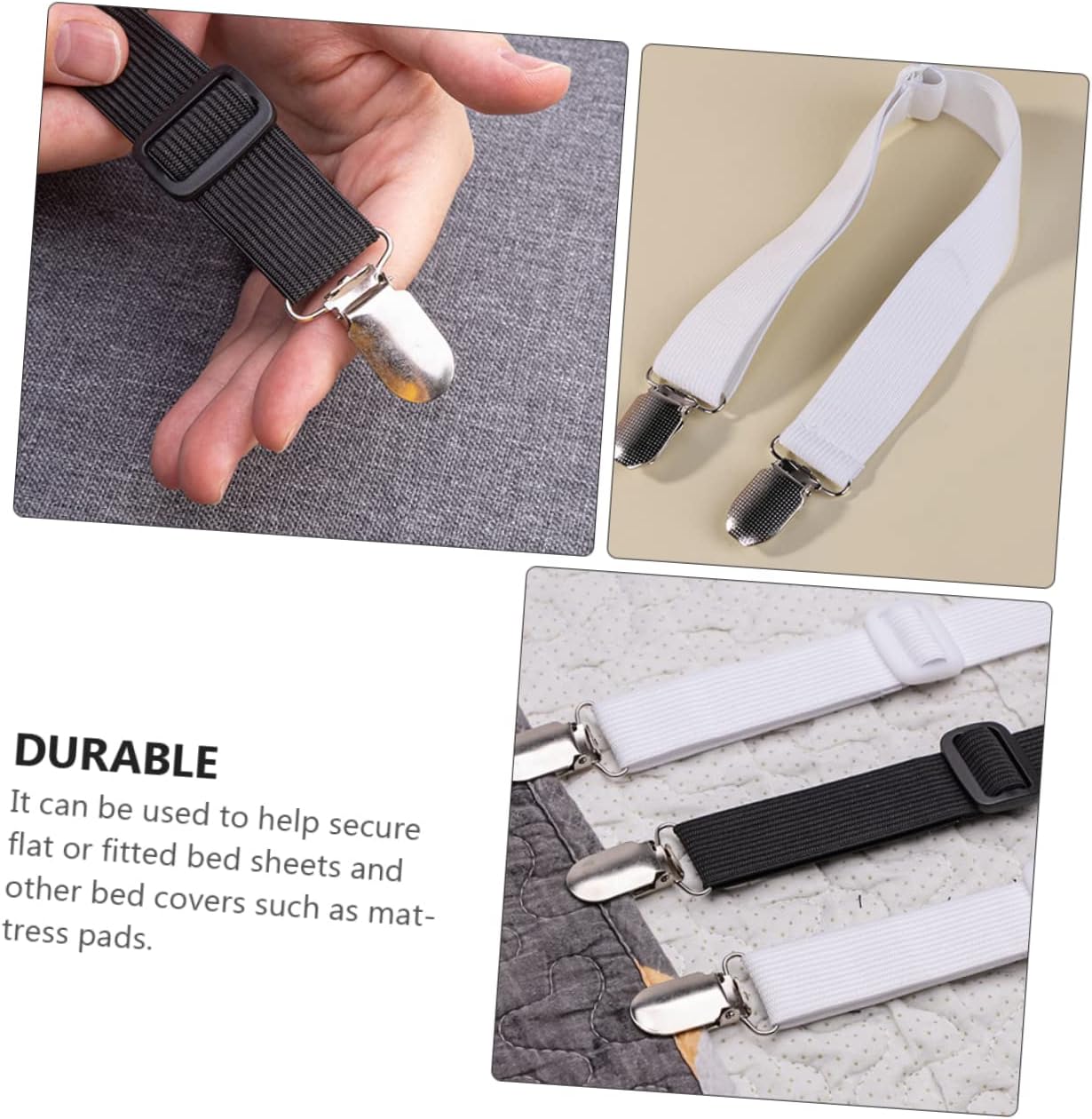 8pcs Elastic Bed Sheet Clips Multi-Functional Mattress Fasteners for Secure Bedding Tablecloths and Easy to Use