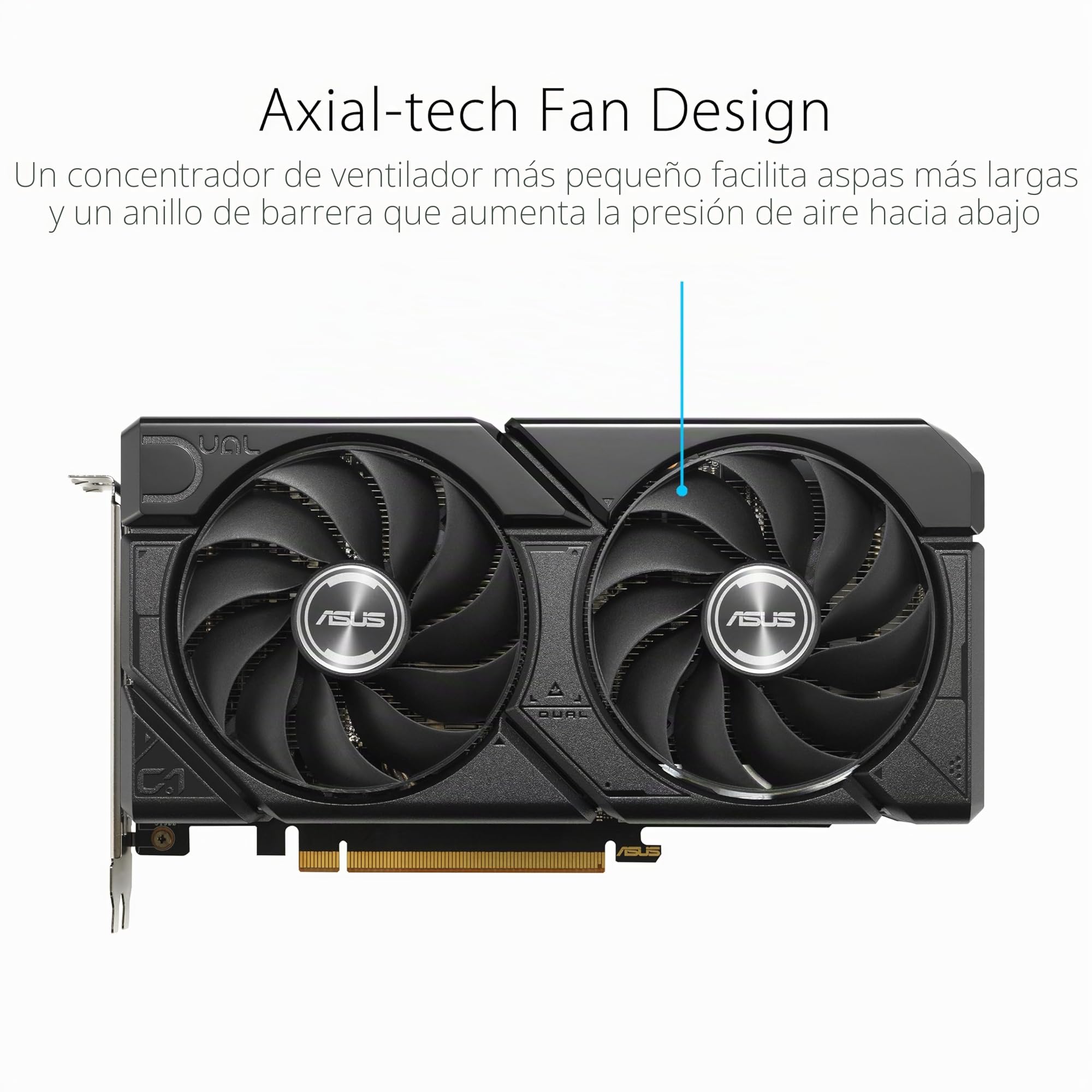 ASUS Dual Radeon RX 7600 EVO OC Edition - Tarjeta gráfica (PCIe 4.0, 8 GB GDDR6, HDMI 2.1, DisplayPort 1.4a, diseño de 2,5 Ranuras, Ventiladores Axial-Tech, GPU Tweak III)