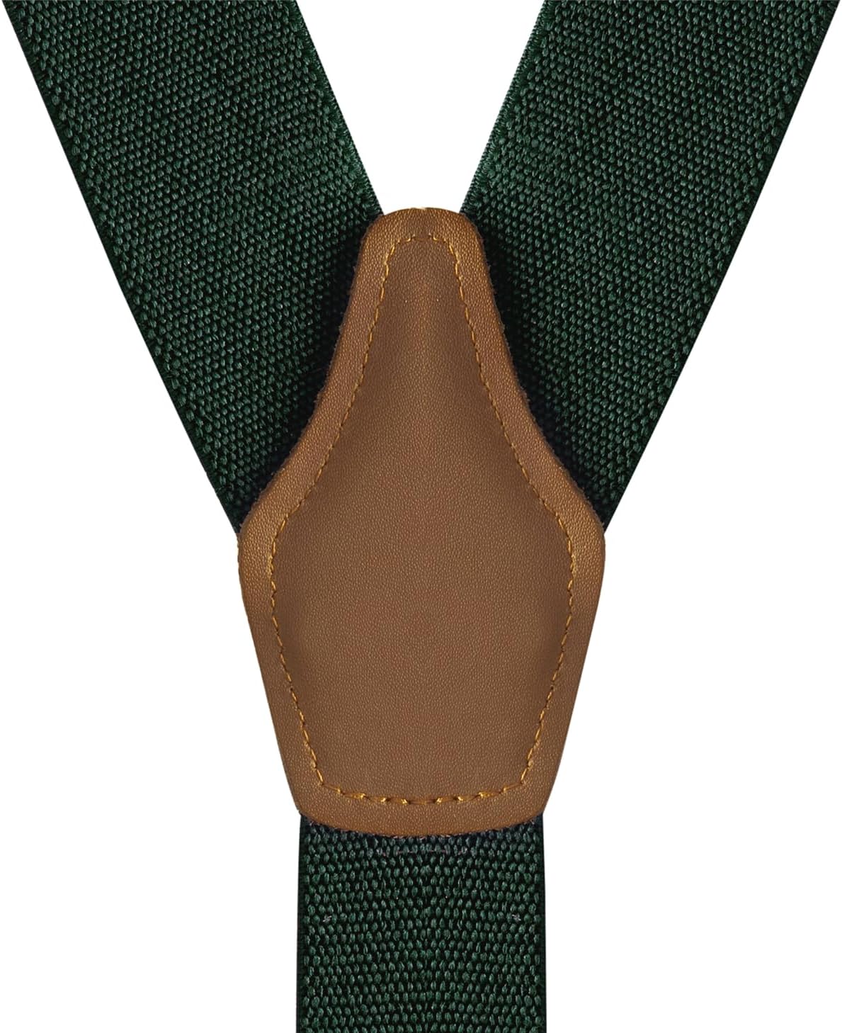 Buyless Fashion Suspenders For Men - 48" Adjustable Straps 1 1/4" - Y Back With Clips And Buttons - 5120-Hunter-Green