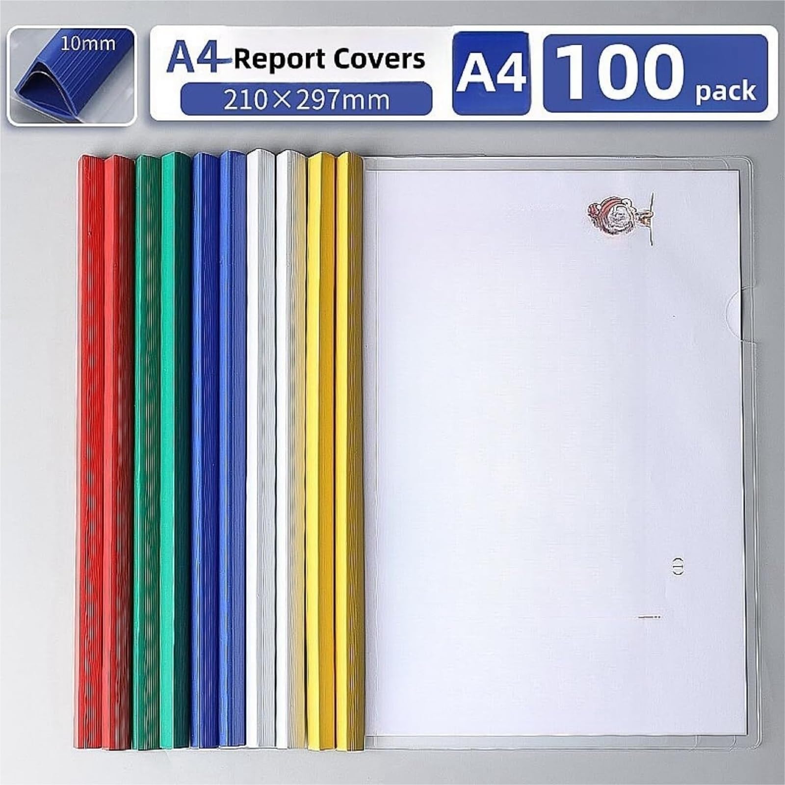 ablageordner 10er-Packung Berichtshüllen Mit Schiebeleiste, Präsentationsmappen For A4-Papier, Transparente Berichtshüllen, Ordner For Schulgeschäfte ordner
