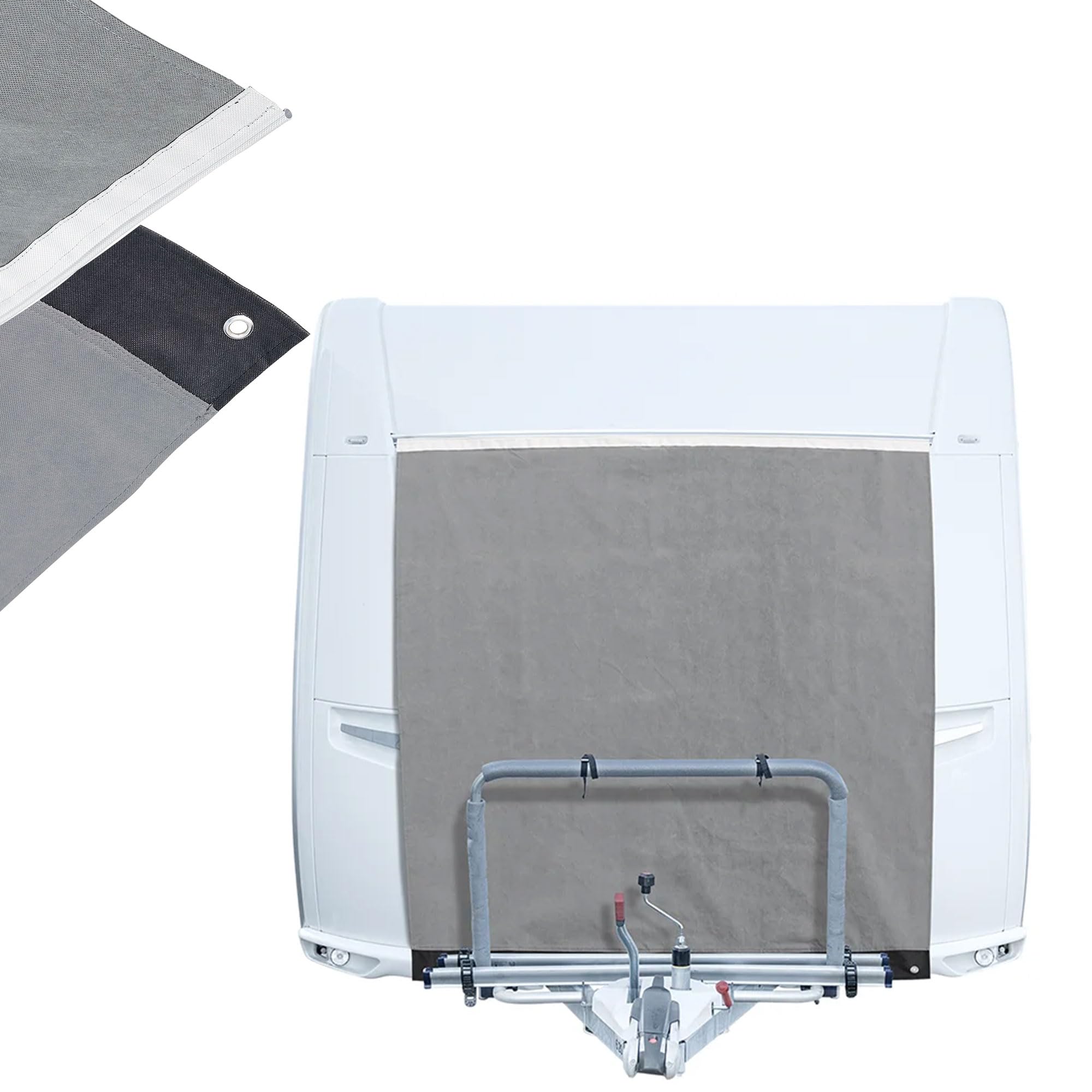 Lona Protectora Delantera Para Caravana, Tamaños 140-200x160 Cm, Con Riel De 7 Mm