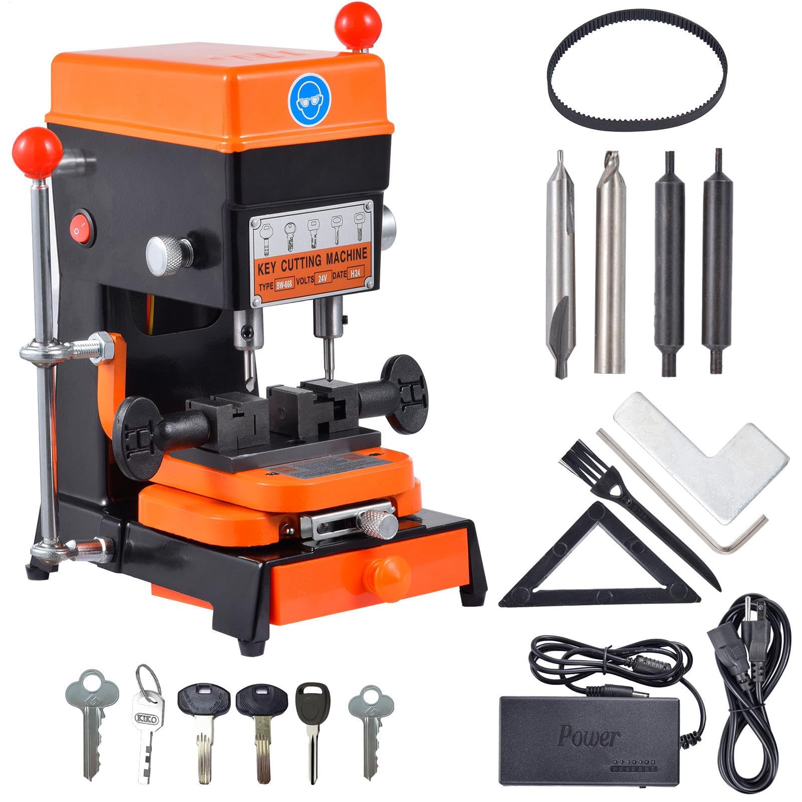 Vertical Cutter Cutting Duplicator Machine, Drill Bits Drilling Grooving Machines with Drilling Bits 110V and 220V,Cutter Machines for Cutting Metal Objects for Duplicating House Door Car