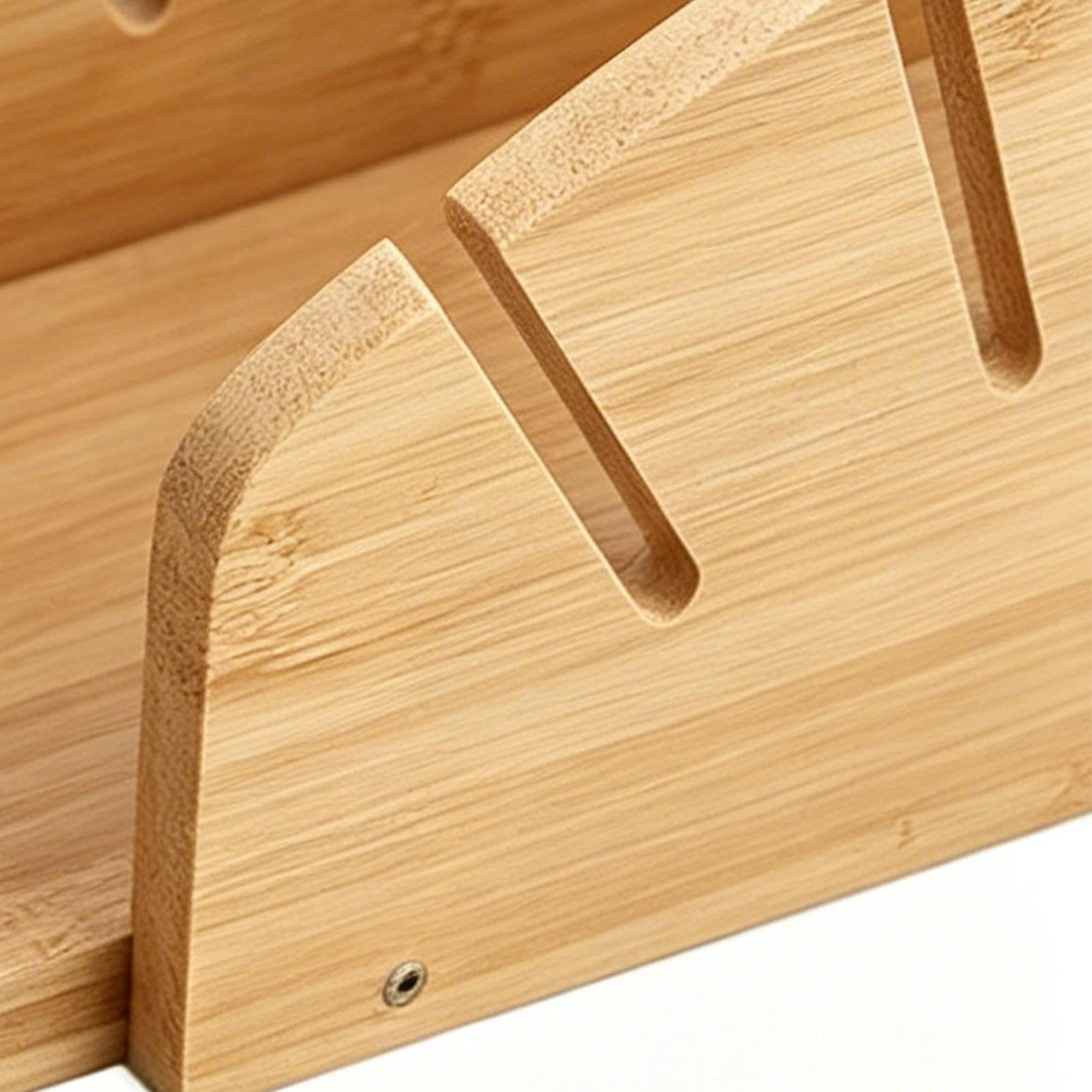 Supporto da scrivania multiuso in legno per cappelli, con scomparto diviso