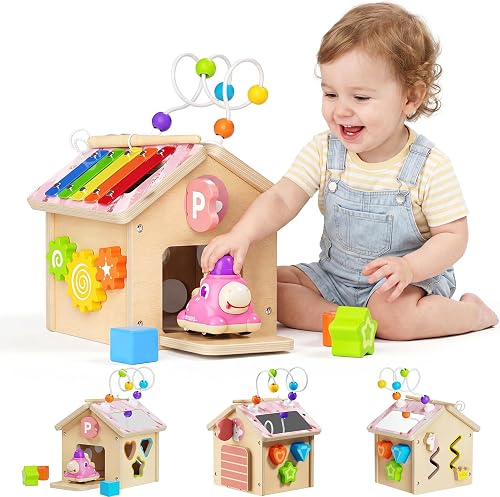 motricité avec voiture Press to Go pour bébé 1 an Jouet Cube