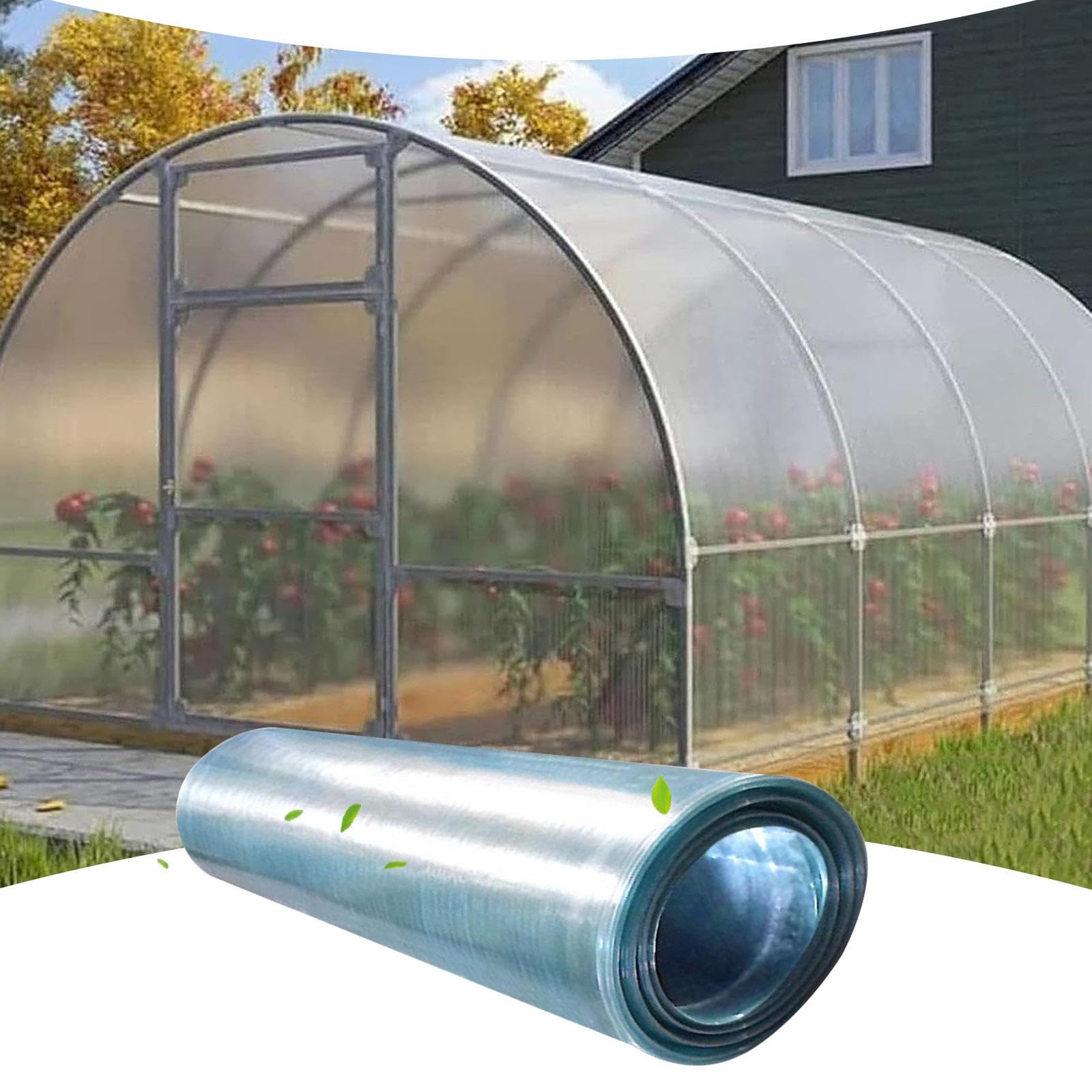 Polycarbonatplatten Kunststoff Dachplatte,Klar Glasfaserplatte,Verkleidungspaneele,Wintergarten-Paneele,Diy-Tunnel Gewächshausabdeckung,Uv-Beständig Ersatzplatten,Einfaches Schneiden,W×L-1.5x5m