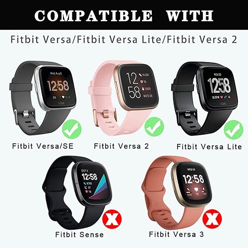 Miniatura 2 de Bandas elásticas compatibles con correas Fitbit Versa 2 para mujeres y hombres, pulsera elástica ajustable de repuesto para Fitbit Versa 2, Fitbit