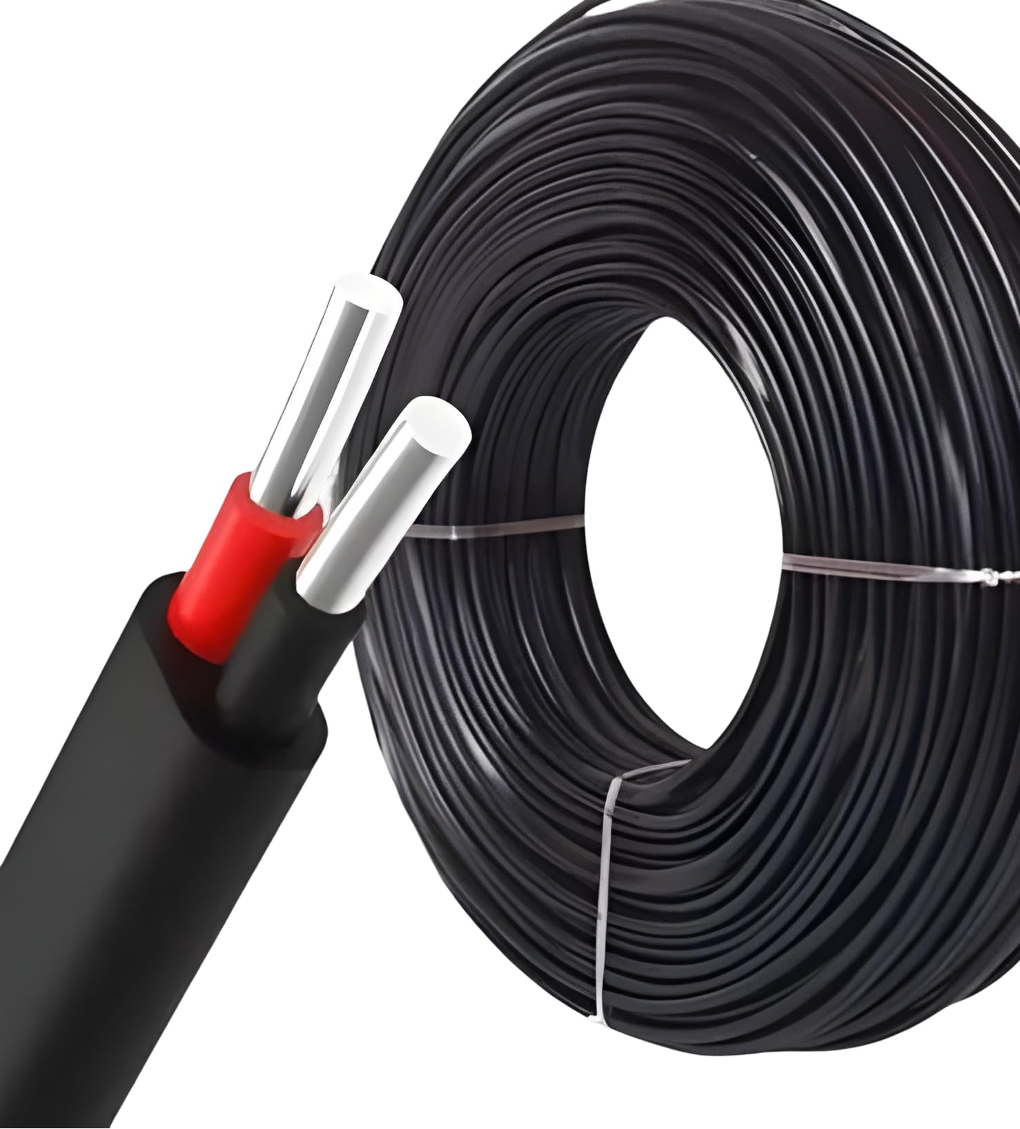 PHYNIX Aluminium 6mm 2 Core Wire for Home and Domestic Industrial Electric Wiring for AC, High Conductivity, Heat-Resistant, Aluminium Service Cable Wire 6 MM (90 Meters, Black)-image-24