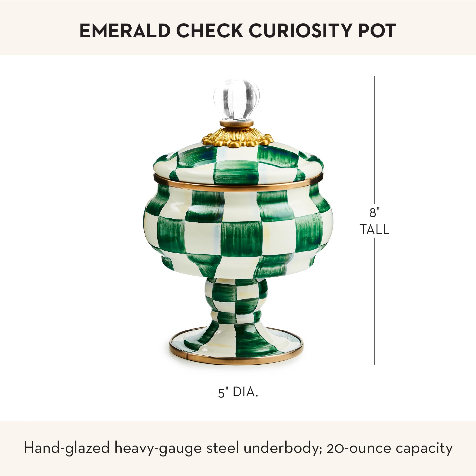 Amazon.com: MACKENZIE-CHILDS Enamel Curiosity Pot, Decorative