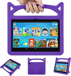 Tablet 8 Case Kids, Case for 8 inch Tablet 2022&2020 Release - Auorld Lightweight Shockproof Kids Case with Handle Stand for 8 inch Tablets,not for Samsung Tablet-Purple