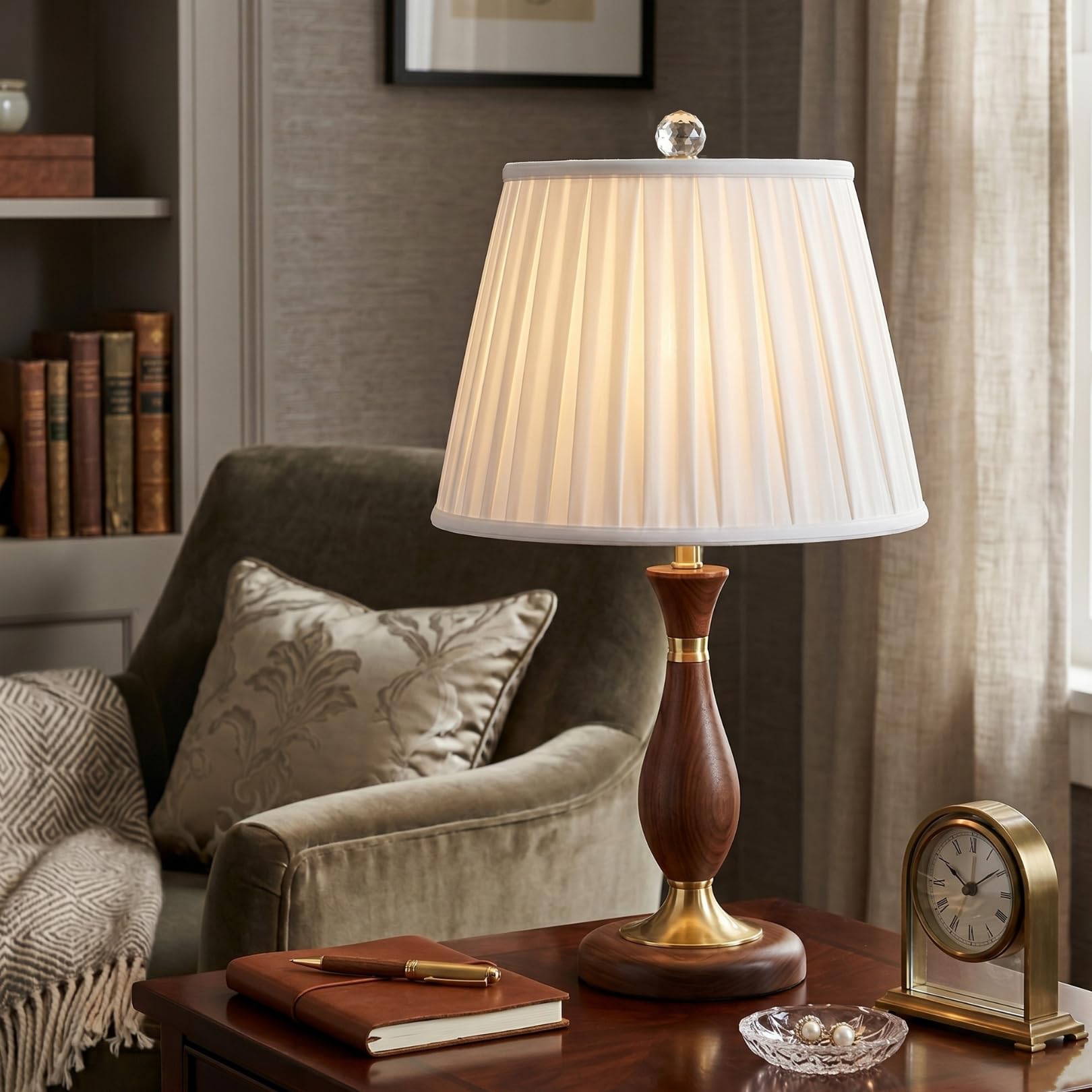Royal Designs Empire English Pleat Basic Lamp Shade, White, 10 x