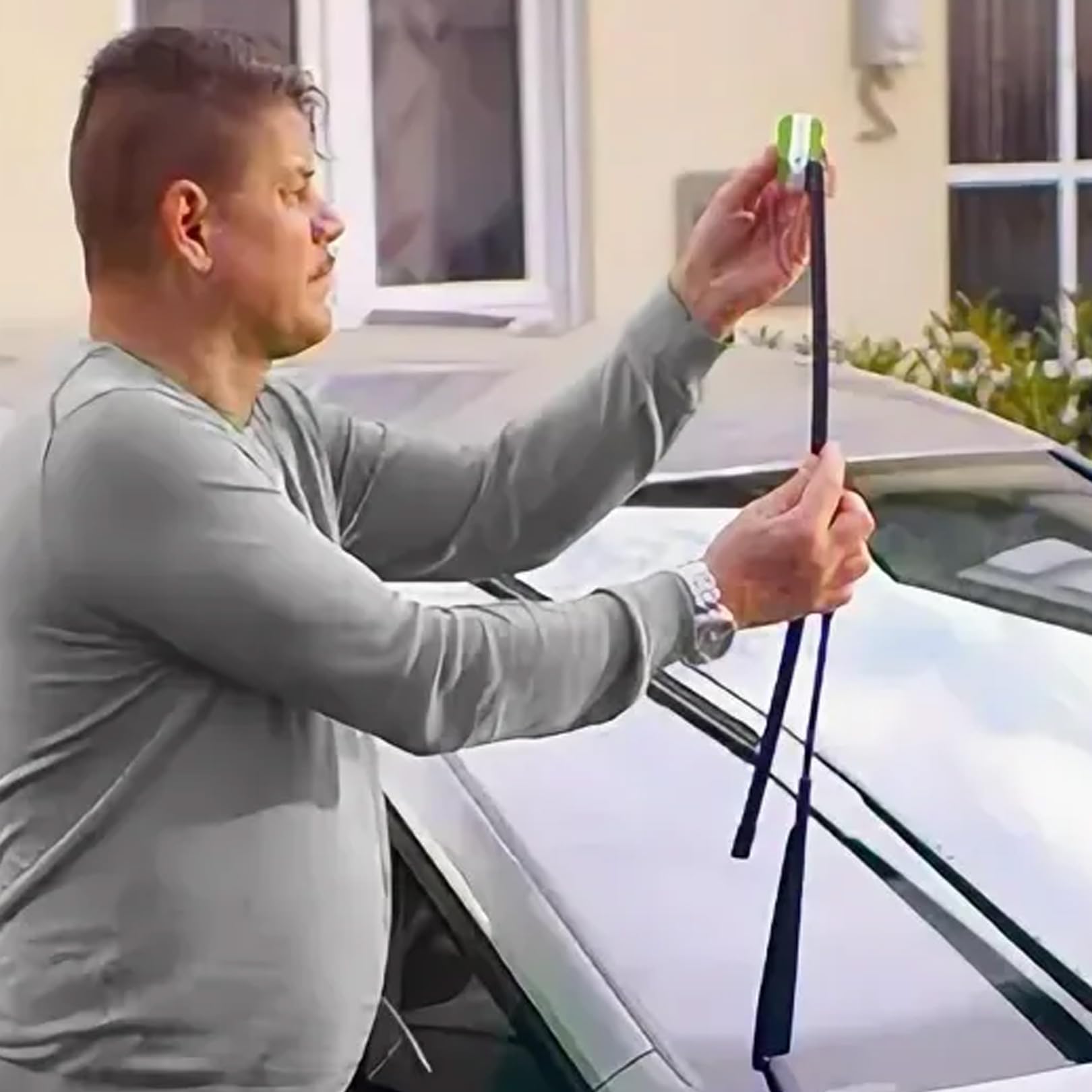 Scheibenwischer-Schärfer Set - 2 Schärfer + Reinigungstücher Für Auto Wischblätter