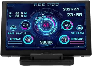 Polegada Ips Usb Mini Tela, 800x480 Ips Monitor de Temperatura do Computador Usb Mini Tela para Aida64 Pc Cpu Ram Sensor Painel de Exibição para Raspberry Pi para Linux para Windows