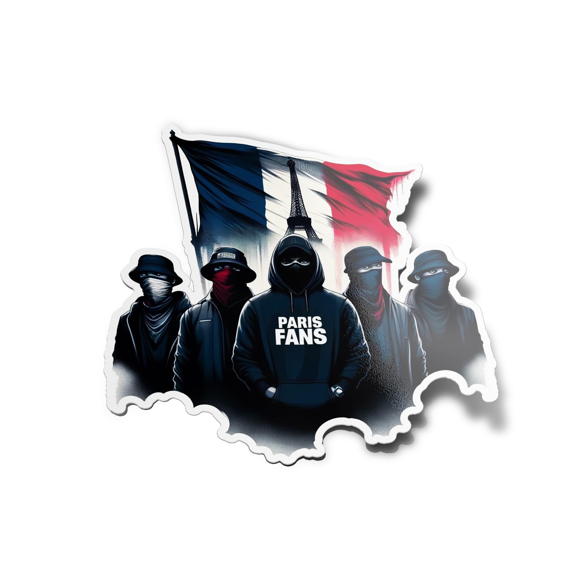 Autocollants Stickers Paris Fans Ultras – Sticker Fan de Football, Supporter Paris, Vinyle Résistant Eau & UV 9cm