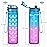 Enerbone Water Bottle, Leakproof BPA & Toxic Free, Motivational Water Bottle with Times to Drink and Straw, Fitness Sports Water Bottle with Strap for Office, Gym, Outdoor Sports