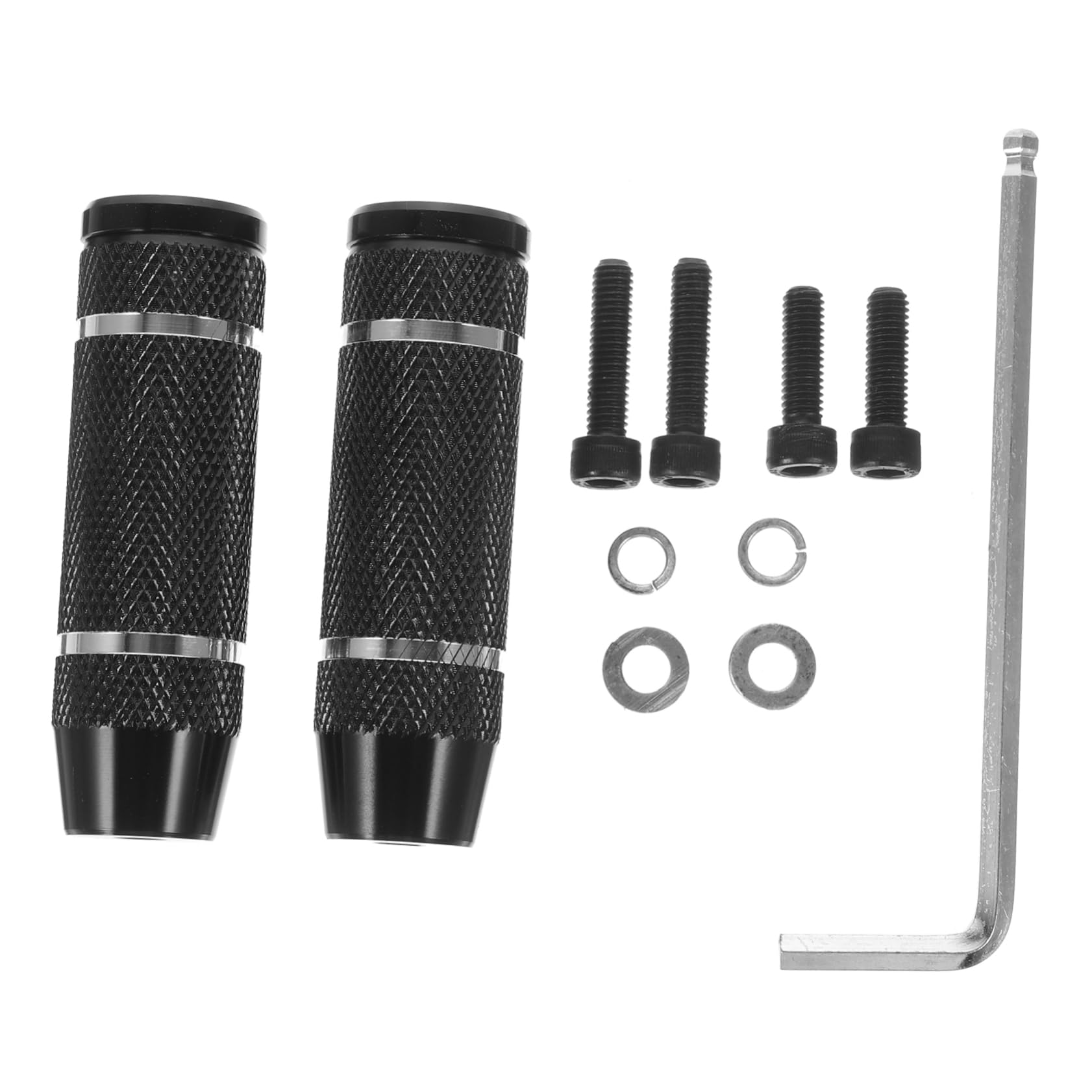 Happyyami Stainless Steel Bike Foot Pedals Stunt Pegs Rear Bike Pegs Simple Design Easy to Install Long-Lasting