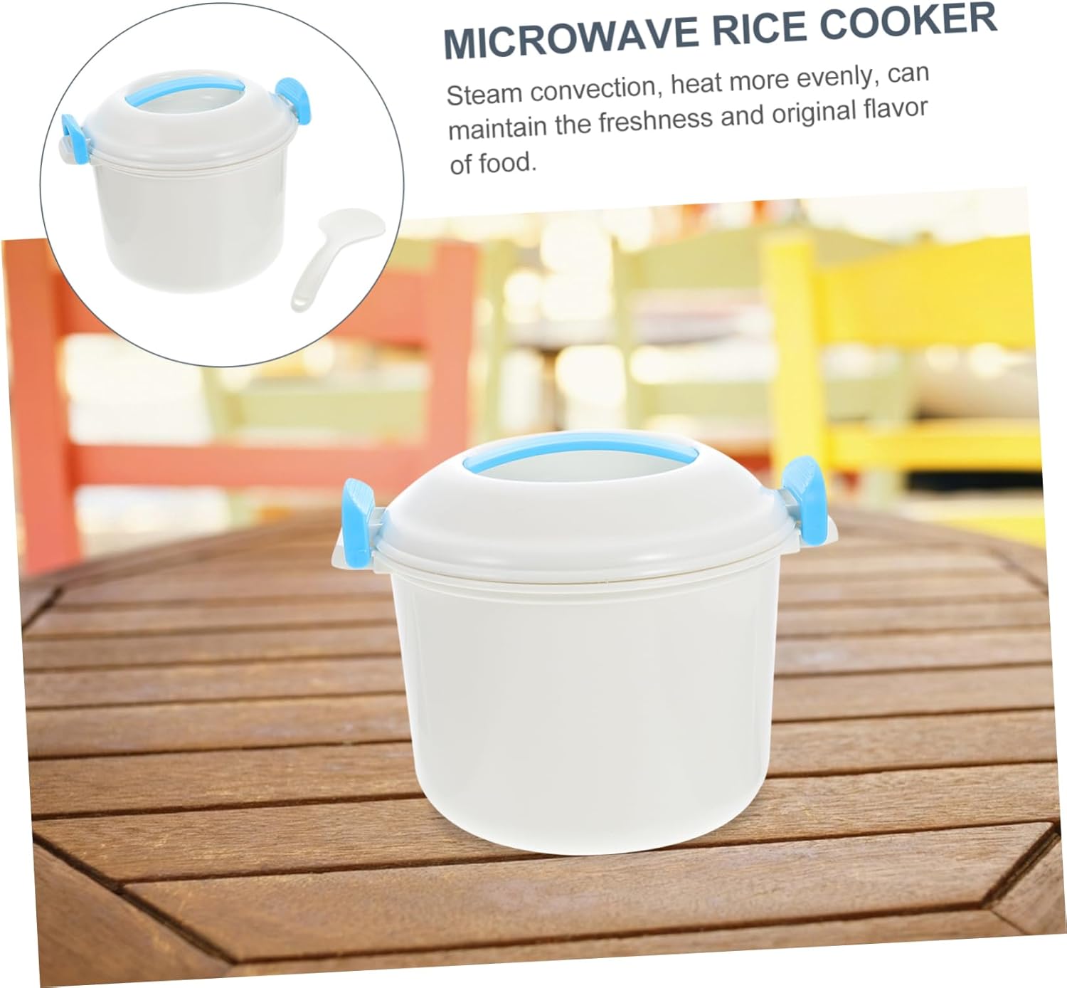 2pcs Microwave Rice Cooker Multifunctional Food Container for Lightweight Portable Steamer for Rice Soups Oatmeal and More Double Vent Design for Steam Discharge