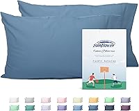 Vista 68 de Sunflower Juego de 2 fundas de almohada tamaño Queen, 100% algodón, 2 fundas de almohada Queen de 20 x 30 pulgadas, color ceniza, suaves