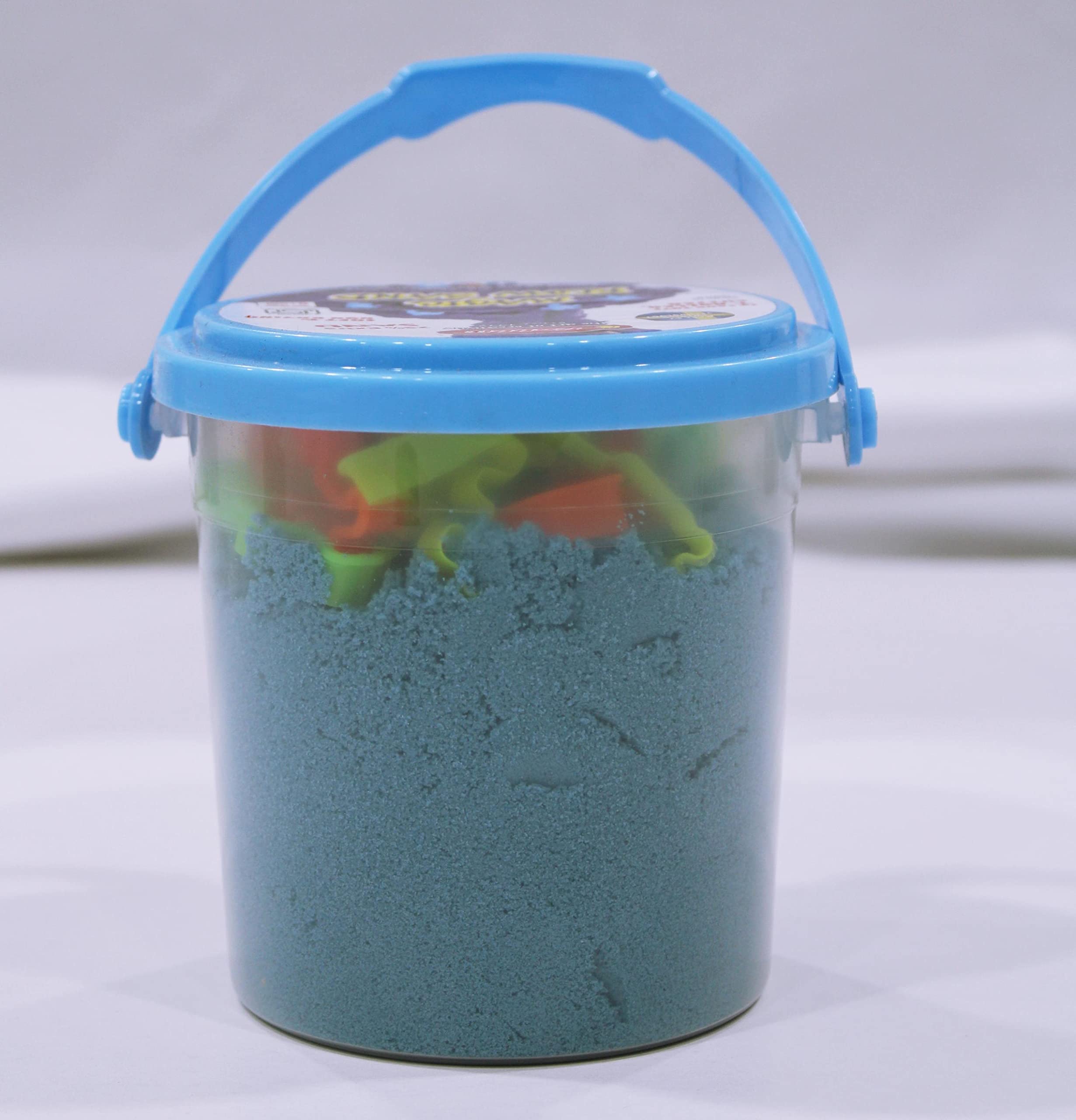 Rabbit Magic Sand for Kids – 500g Blue Sand with 6 Molding Toys | Non-Toxic Sensory Play Sand | Mess-Free Indoor Activity Set | Active Sand for Kids