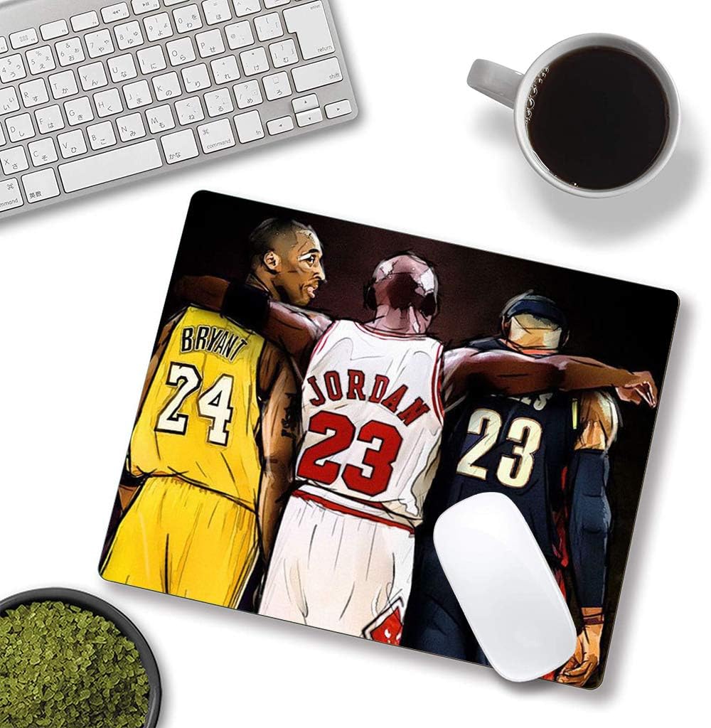 Gaming Mouse Pad,Jordan Kobe and James Legends Fan Tribute Mouse Pad Non-Slip Rubber Base Mouse Pads for Computers Laptop Office, 9.5"x7.9"x0.12" Inch(240mm x 200mm x 3mm) : Office Products