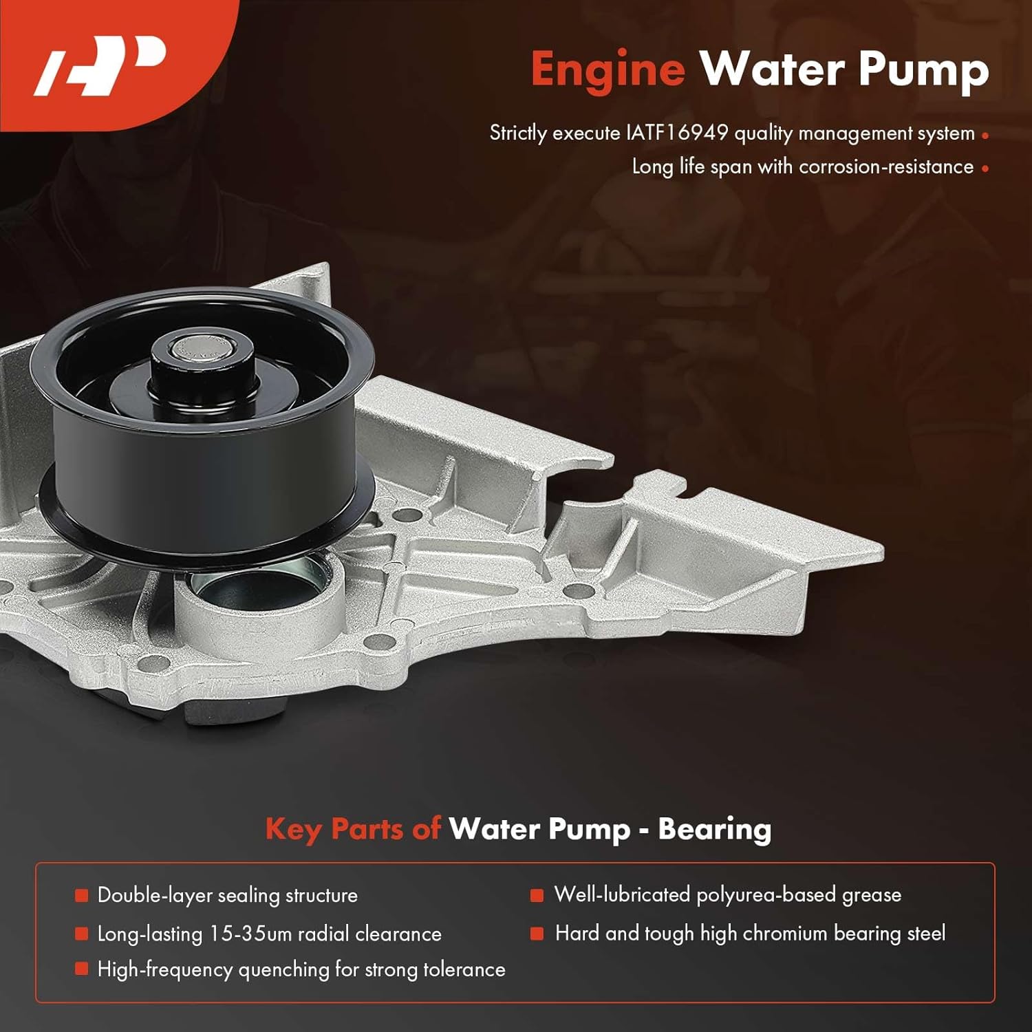 A-Premium Engine Timing Belt Kit with Water Pump Compatible with Volkswagen Passat 1998-2005 & Audi A4 1999-2001, A4 Quattro 1999-2001, A6 1998-2001, A6 Quattro 1998-2001 - 2.8L