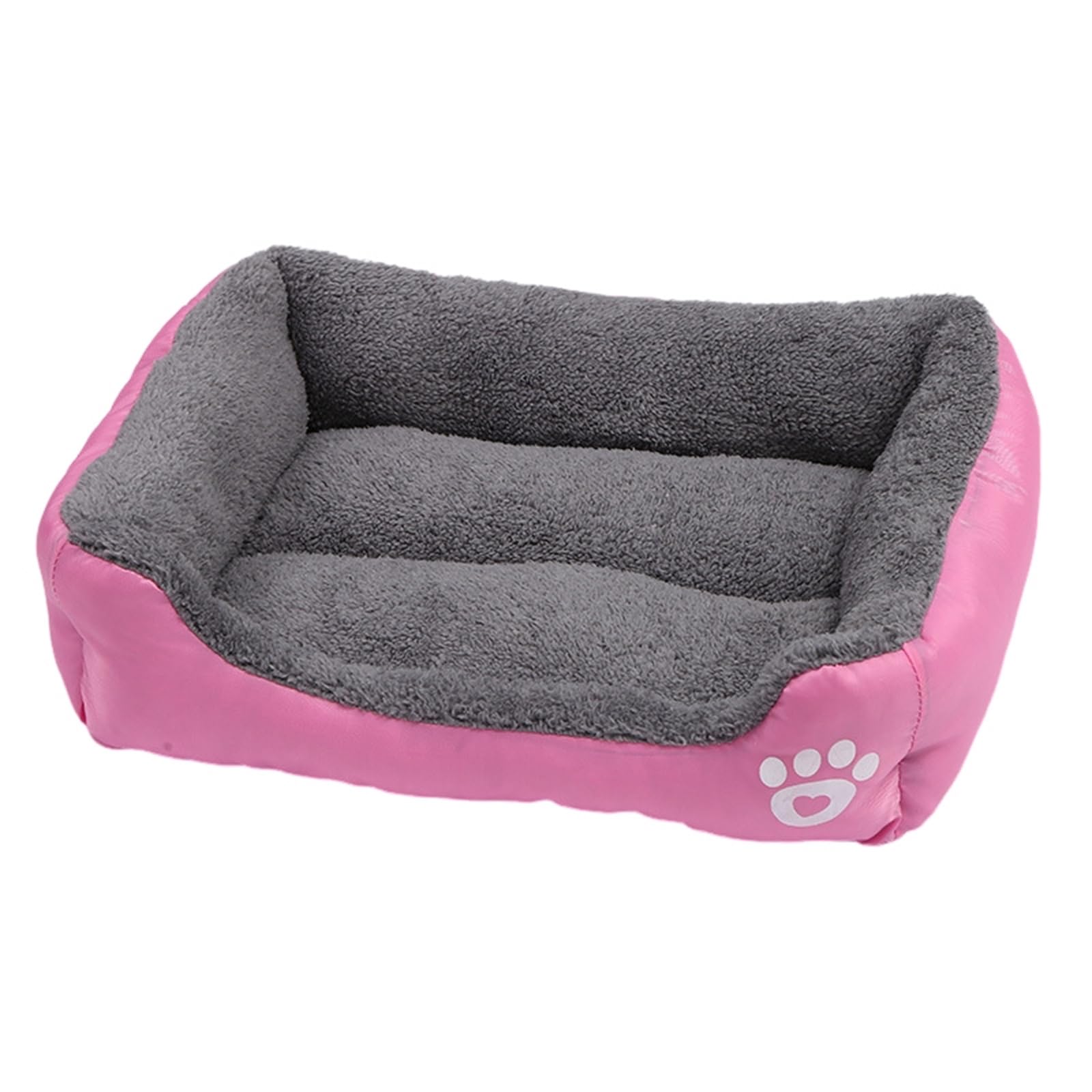 Mateju Plush Pet Bed Rectangle, Comfortable Fluffy Pet Cushion Warm Thick Warm Soft Plush Dog Cat Bed for Indoor Calming Puppy Kitten Petbed, for Small Medium (Pink,54x42x11cm) โ image 1