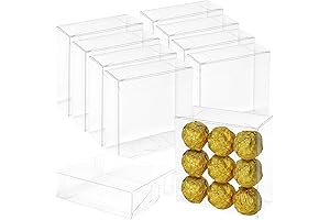 CZWESTC 30 Pack Rectangle Plastic Boxes for Candy, Favors, and Gifts