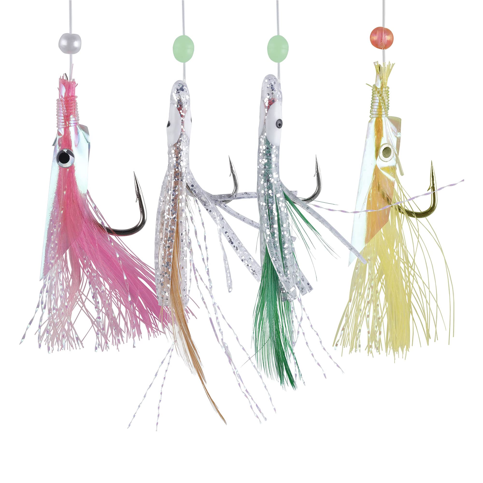 LPATTERN – Lot De 22 Hameçons Sabiki Pour Maquereau, Plumes, Leurres De Pêche – Tailles Aléatoires De 1 à 3 Cm – Pour Mer, Pollack, Hareng