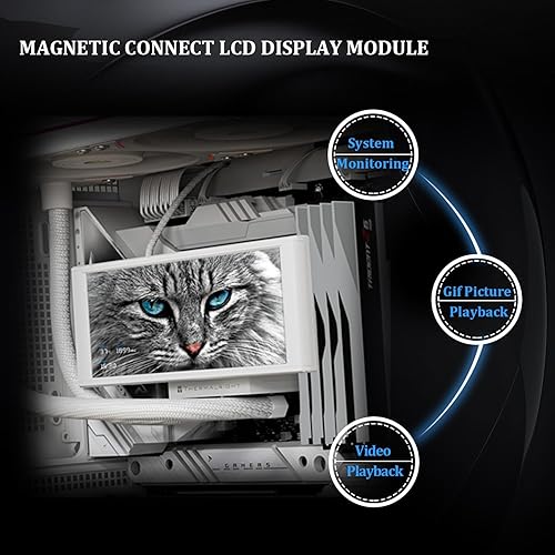 Miniatura 4 de Thermalright Trofeo Vision 360 ARGB Enfriador AIO de CPU blanco, pantalla LCD de 6.86 pulgadas, radiador refrigerado por agua de alto rendimiento de