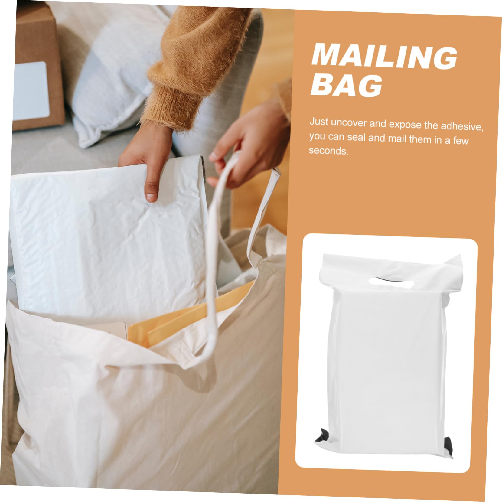 Tofficu 100pezzi Buste per Spedizione in Buste Postali per Abbigliamento per Imballaggio Resistente Chiusura Adesiva Sicura per Spedizioni Portatili