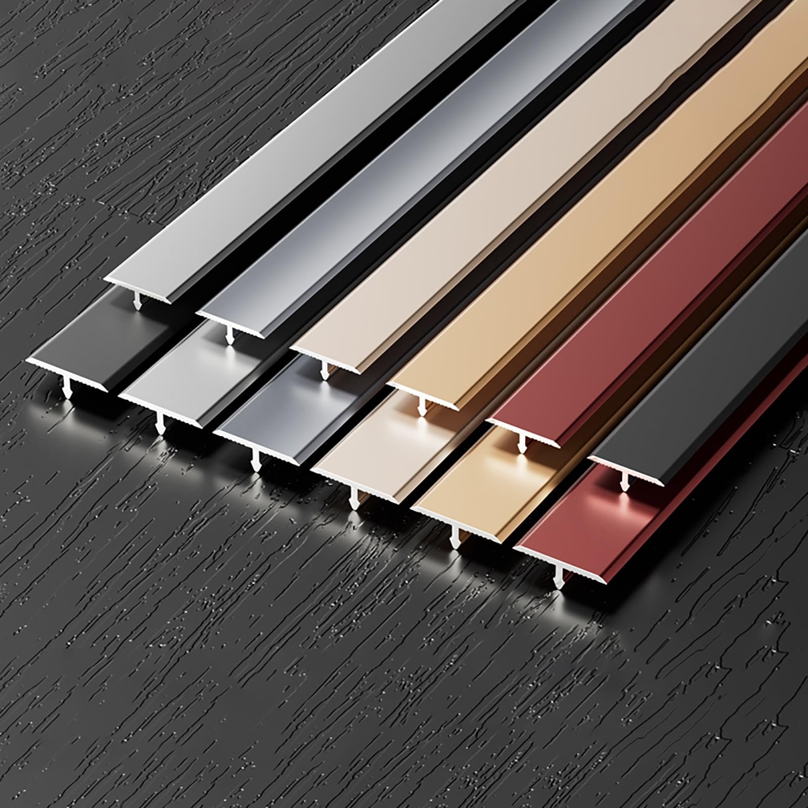 Wykończenie płytek, 90 cm * 3 szt. aluminiowe listwy do formowania T do progów, listwa wykładzinowa podłogowa, listwa przejściowa do podłogi, łatwa w instalacji, używana do łączenia szczelin