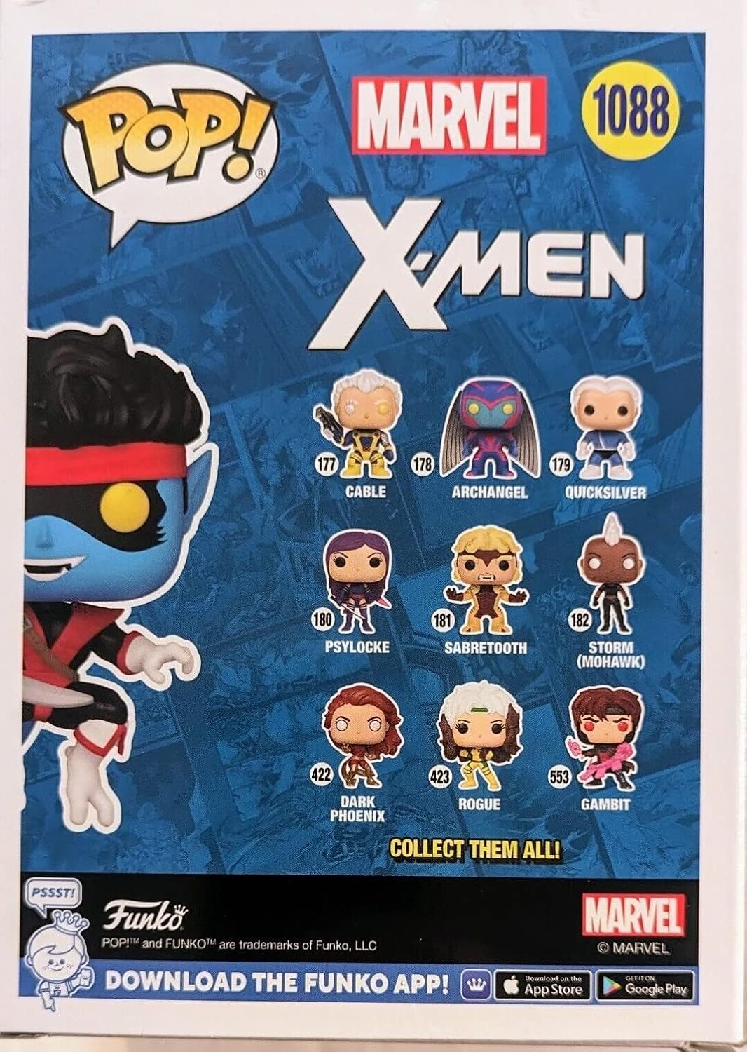 Funko Pop! Nightcrawler X-Men 1088 Action Figure Bobblehead Pop
