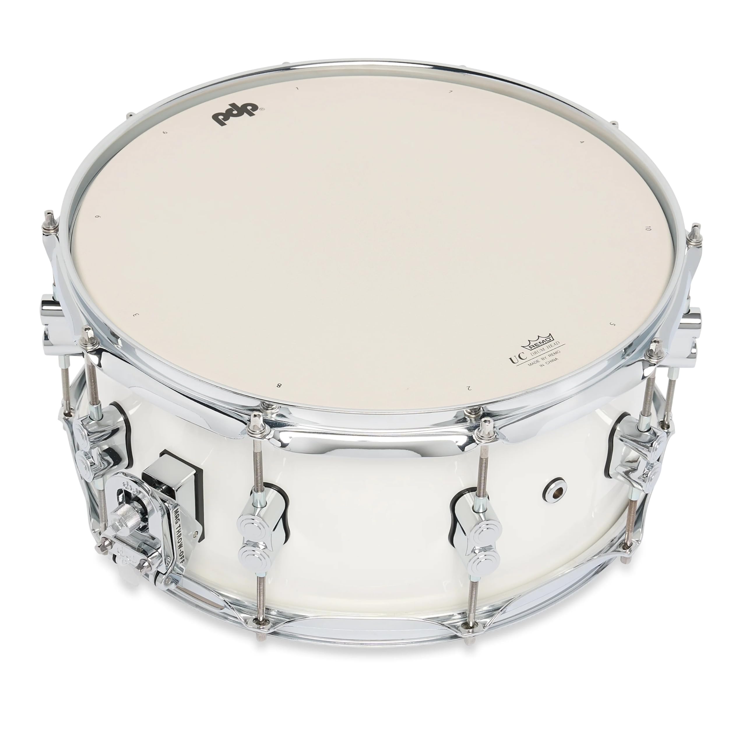 Pacific Drums Concept Maple Snare Drum, 14" x 6,5", Pearlescent White Lacquer